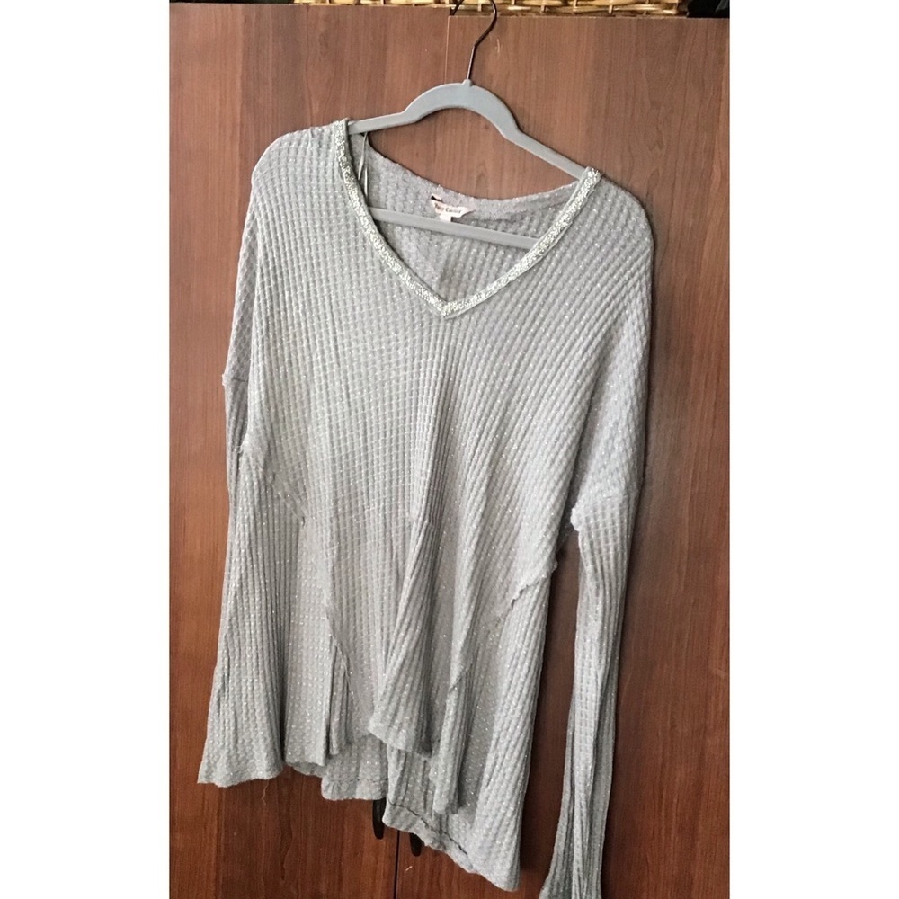🌈3/25$ Juicy Couture Gray Bling Top NWT